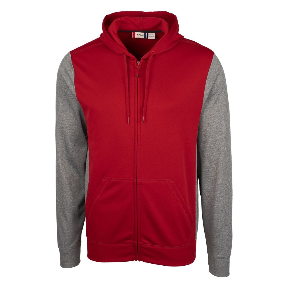NWT Clique Cardinal Red Mens Helsa Sport Colorblock Full Zip